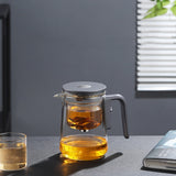 Large capacity glass tea cup, toggle type tea separation, high-end tea cup