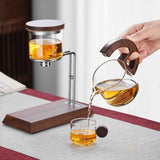 RORA Lazy Kung Fu Glass Teapot Magnetic Glass Teapot Set Office Reception Room Teapot