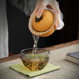 Orange Travel Tea Set with Lid Bowl, Tea Sea, 2 Tea Cups And Travel Bag, Suitable For Home And Outdoor Use