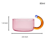 Contrasting Colored Glass Teapot Home Electric Pottery Boiling Tea Kettle with Cartridge