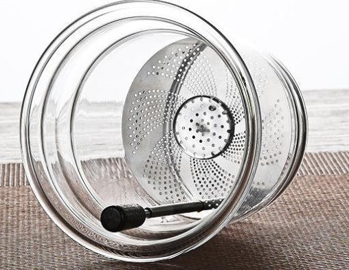 Glass tea pot, lazy person's tea making artifact, Kung Fu tea set, office tea drinking, high-end light luxury