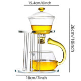 glass tea set Home magnetic office brewing teapot Lazy tea maker Kung Fu teapot