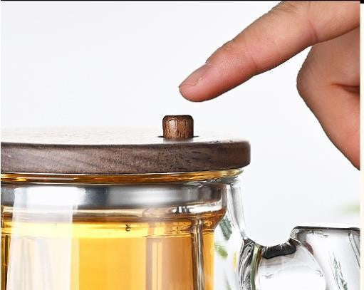 Glass tea pot, lazy person's tea making artifact, Kung Fu tea set, office tea drinking, high-end light luxury