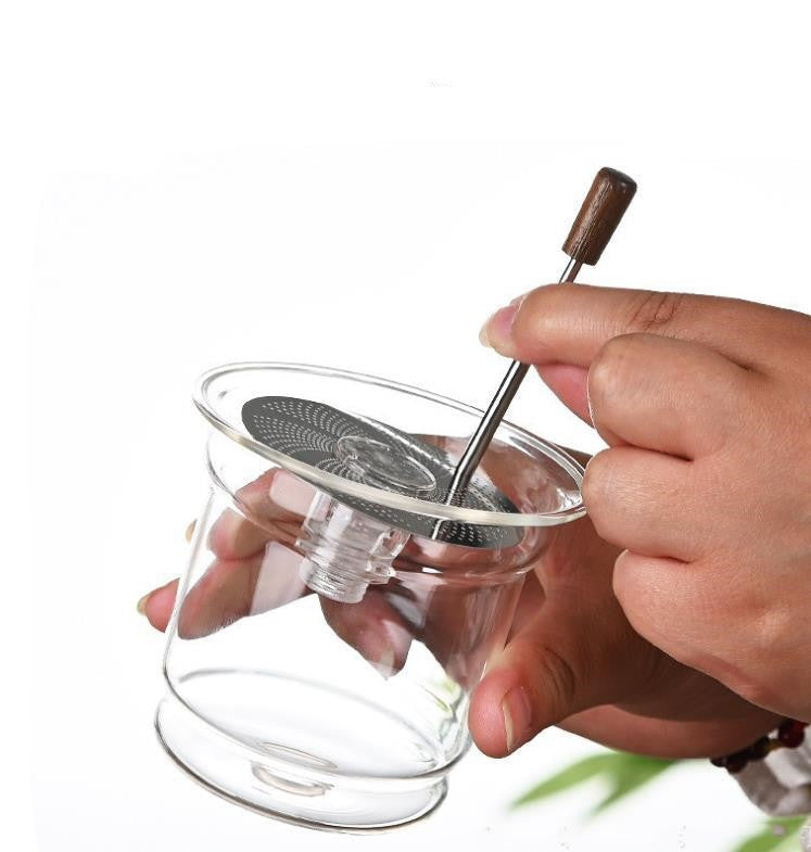 Glass tea pot, lazy person's tea making artifact, Kung Fu tea set, office tea drinking, high-end light luxury