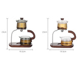 RORA Lazy Kung Fu Glass Teapot Magnetic Glass Teapot Set Office Reception Room Drinking Tea