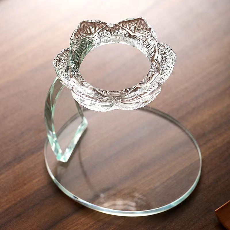 Lotus Glass Kung Fu Teapot Clear Tea Set