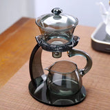 Lotus Glass Kung Fu Teapot Clear Tea Set
