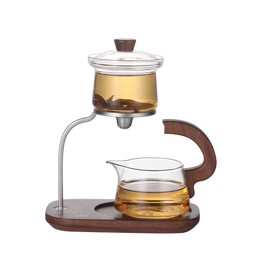 RORA Lazy Kung Fu Glass Teapot Magnetic Glass Teapot Set Office Reception Room Drinking Tea