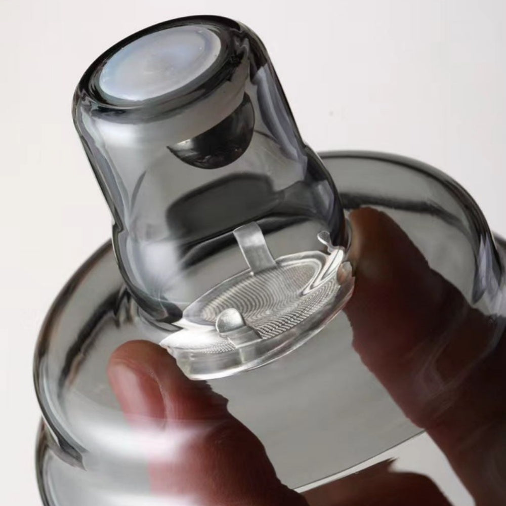 High borosilicate glass ascent grey annual excess tea set home magnetic office brewing teapot lazy tea maker