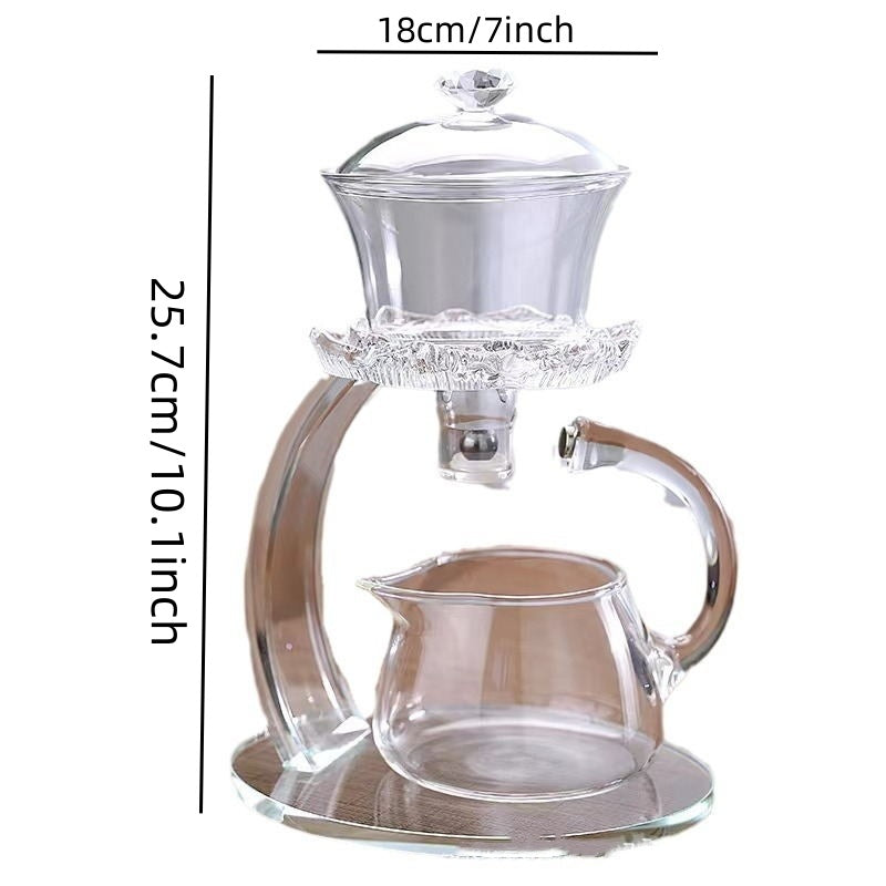 Lotus Glass Kung Fu Teapot Clear Tea Set