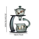 High borosilicate glass ascent grey annual excess tea set home magnetic office brewing teapot lazy tea maker