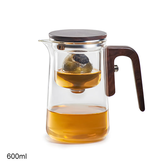 RORA Lazy Kung Fu Glass Teapot Magnetic Glass Teapot Set Large Capacity Teacup Office Reception Room Drinking Tea