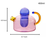 Contrasting Colored Glass Teapot Home Electric Pottery Boiling Tea Kettle with Cartridge