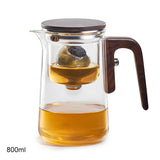 RORA Lazy Kung Fu Glass Teapot Magnetic Glass Teapot Set Large Capacity Teacup Office Reception Room Drinking Tea
