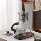 RORA Lazy Kung Fu Glass Teapot Magnetic Glass Teapot Set Office Reception Room Drinking Tea