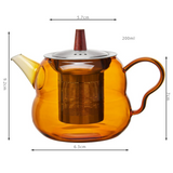 High end luxury glass teapot household tea pot