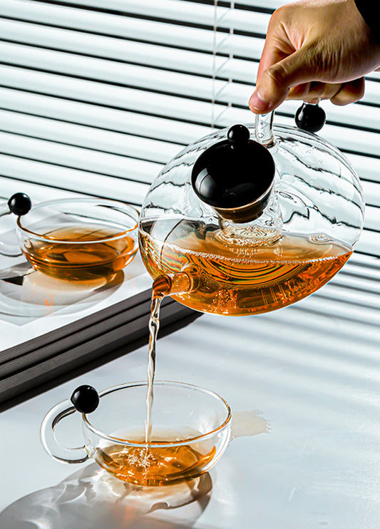 Glass Tea Set Heated Teapot With Infuser