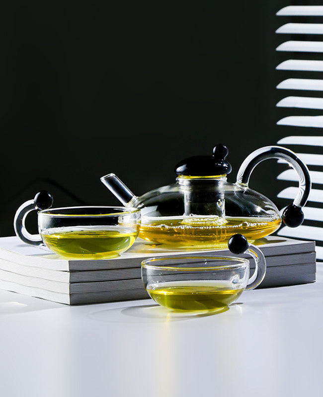 Glass Tea Set Heated Teapot With Infuser
