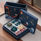 Chinese Kungfu Tea Pot Set with incense burner and Dahongpao Tea