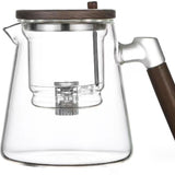 Glass tea pot, lazy person's tea making artifact, Kung Fu tea set, office tea drinking, high-end light luxury