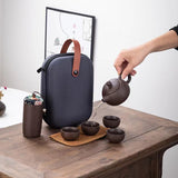 Purple Clay Portable Travel Tea Set