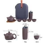 Purple Clay Portable Travel Tea Set