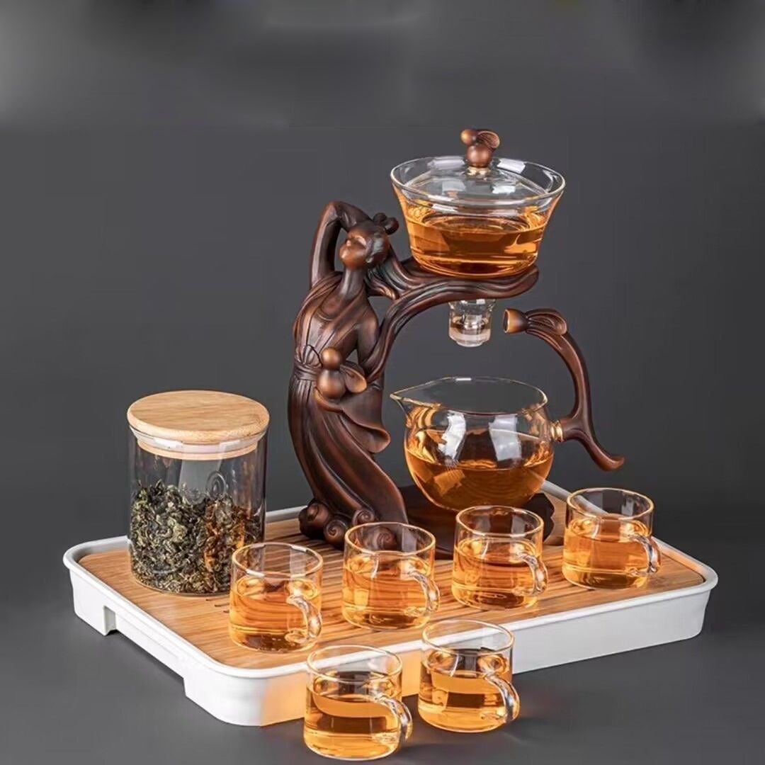 Chang'e Flying to the Moon Lazy Magnetic Kungfu Teapot Set