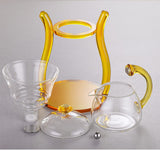 RORA Coffee Set Magnetic Water Diversion Kungfu Tea Set (Gold)