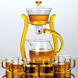 RORA Coffee Set Magnetic Water Diversion Kungfu Tea Set (Gold)