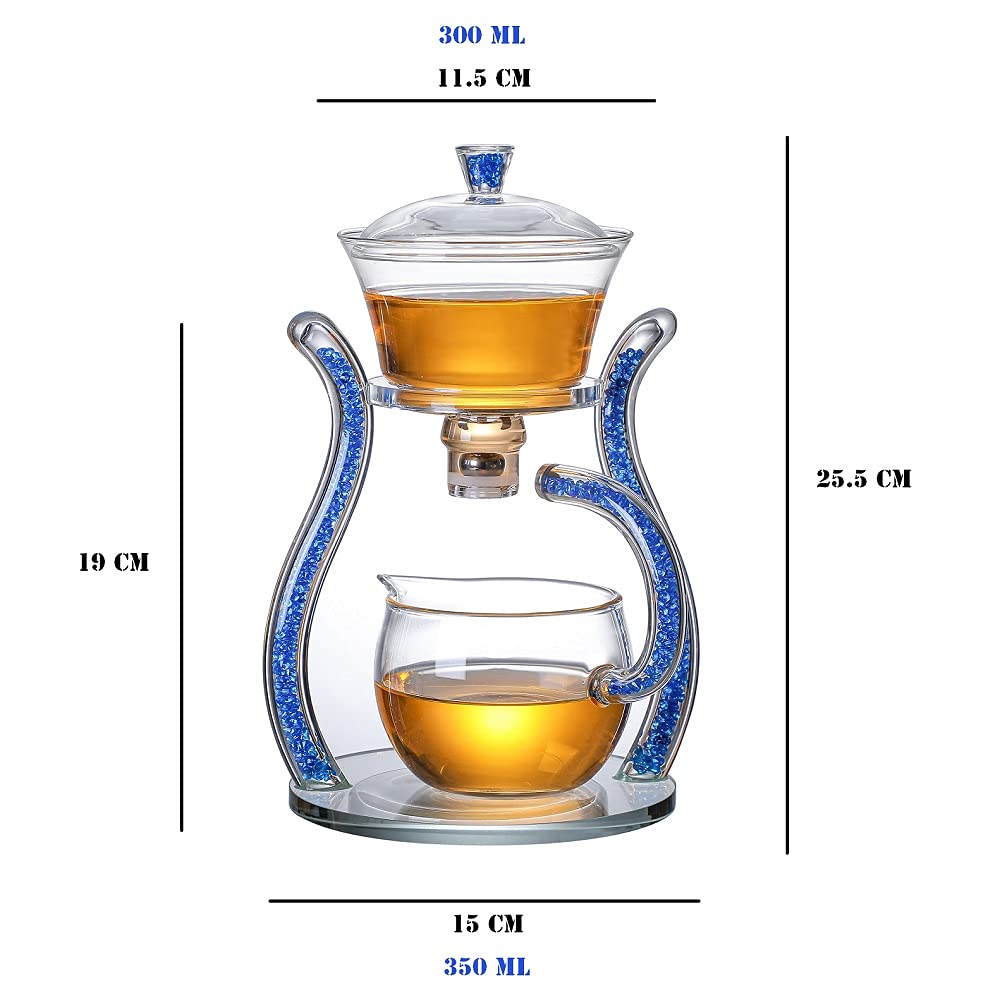 RORA Glass Teapot Set Glass Automatic Magnetic Teapot Set