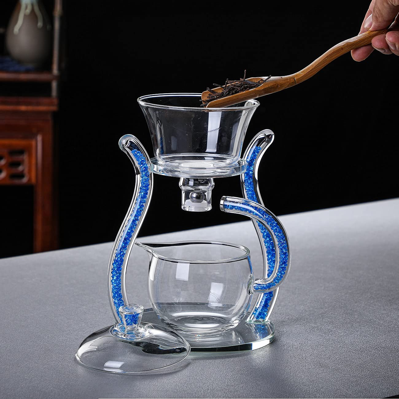 RORA Glass Teapot Set Glass Automatic Magnetic Teapot Set