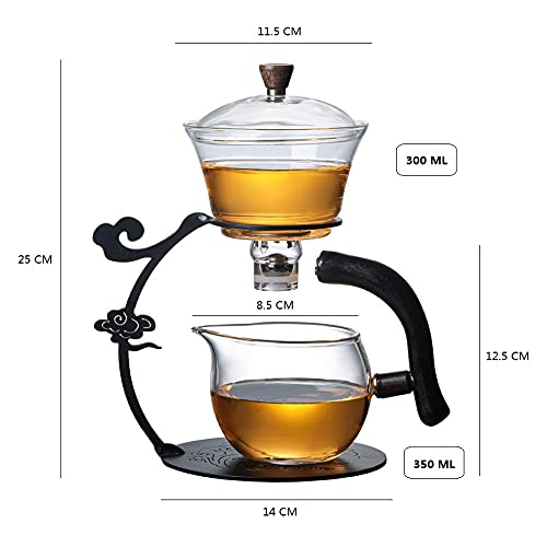 RORA Glass Lazy Magnetic Kungfu Teapot Set