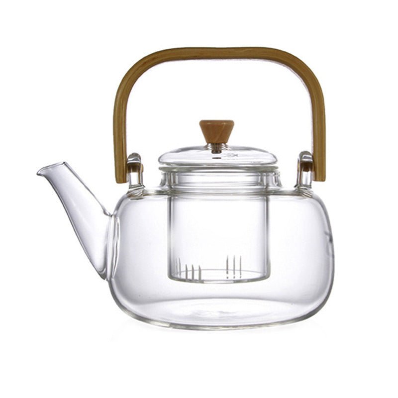 Glass Teapot with Removable Infuser Stovetop Safe Tea Kettle Heat