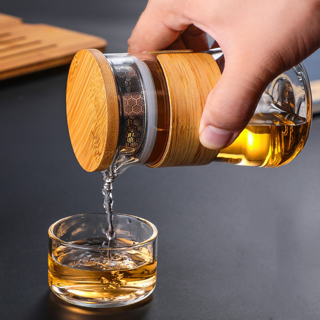 طقم إبريق شاي زجاجي للسفر من رورا