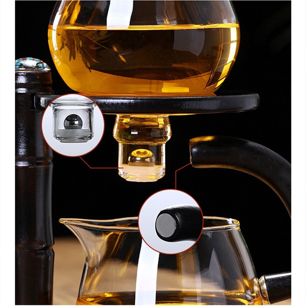RORA Magnetic Water Diversion Automatic Tea Maker Lazy Teapot Set
