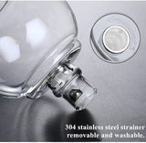 RORA Glass Tea Set Magnetic Water Crystal Glass Teapot Suit