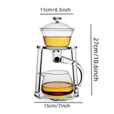 Glass kung fu tea set creative tea maker household simple lazy tea set automatic net black tea set