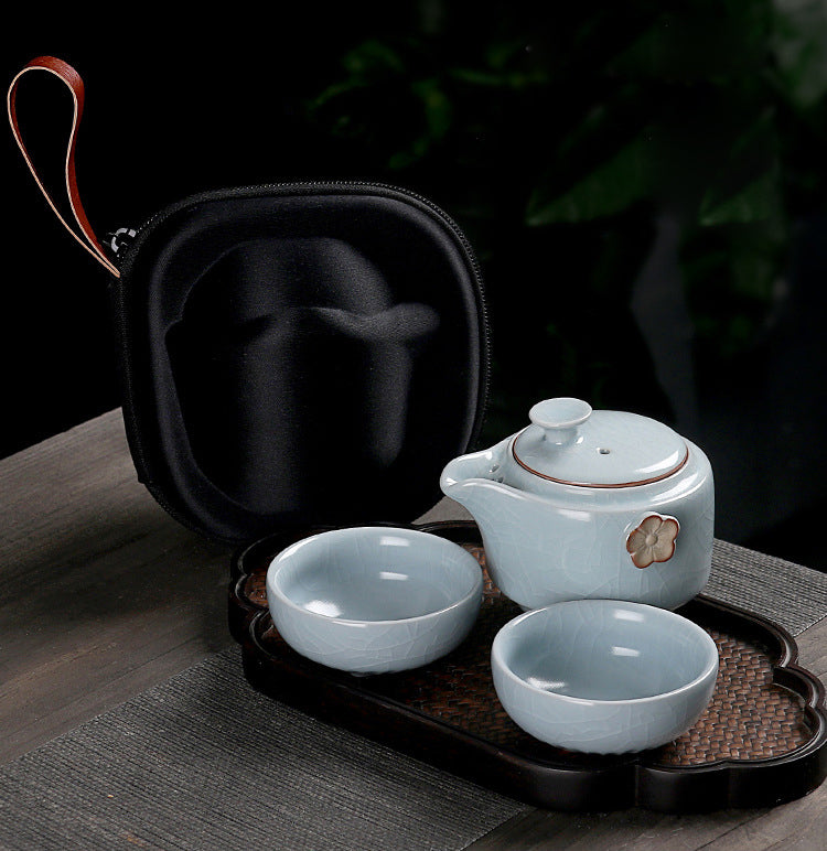 Porcelain Tea set with infuser 1 Pot 2 Cups
