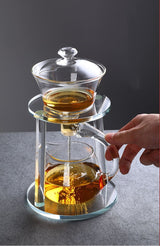 Glass kung fu tea set creative tea maker household simple lazy tea set automatic net black tea set