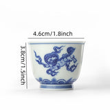 Less porcelain selected Dunhuang series rubbing master cup single cup Jingdezhen traditional tea tea cup manual sample tea cup