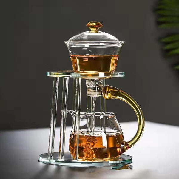 glass tea set Home magnetic office brewing teapot Lazy tea maker Kung Fu teapot