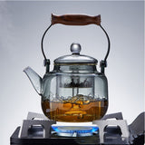 Walnut electric pottery stove household small tea maker glass kettle steaming teapot kung fu tea set