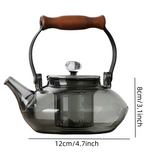 Walnut electric pottery stove household small tea maker glass kettle steaming teapot kung fu tea set