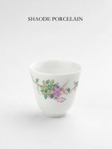 Shaode porcelain selected Jingdezhen pastel hand painted Wisteria flower Single cup master cup