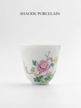 Little porcelain selected Jingdezhen hand-painted pastel peony master cup single cup