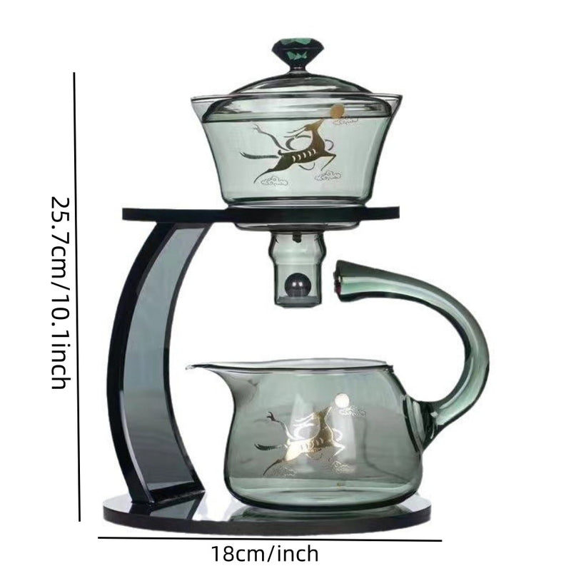 High borosilicate glass climbing grey a deer has your tea set home magnetic office brewing teapot lazy tea maker