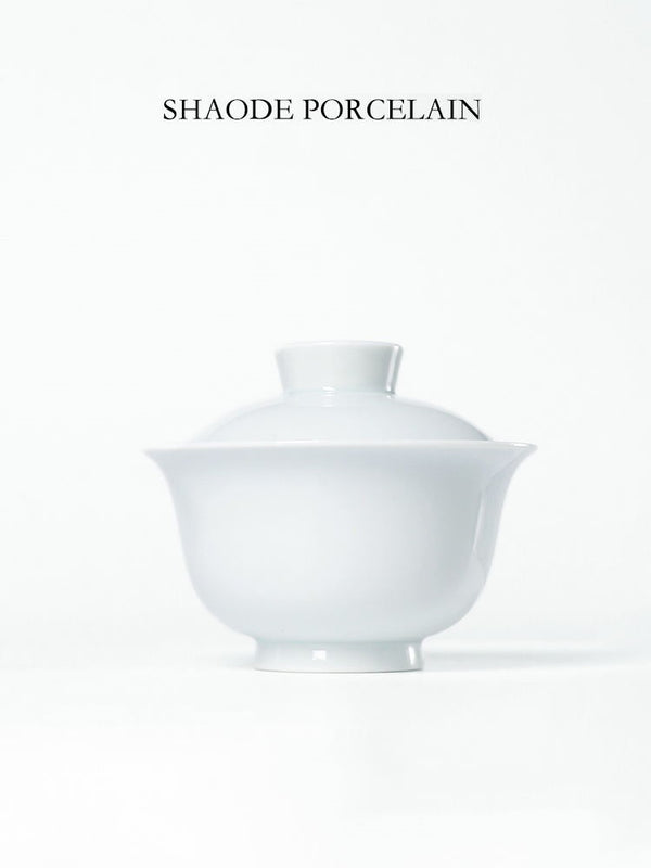 Shouzang kiln blue and white copper coin cover bowl Jingdezhen Chinese retro tea set tea bowl hand-painted single