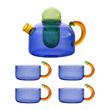 Contrasting Colored Glass Teapot Home Electric Pottery Boiling Tea Kettle with Cartridge