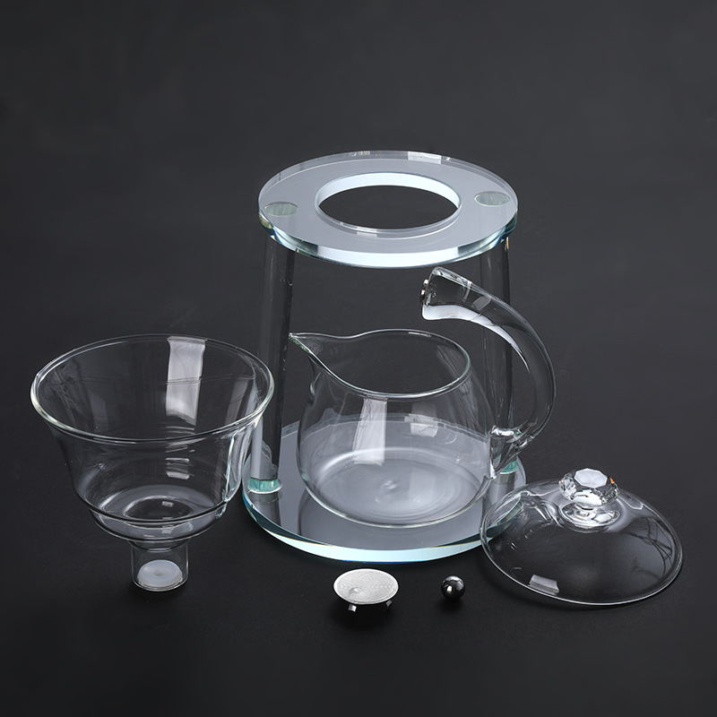 Glass kung fu tea set creative tea maker household simple lazy tea set automatic net black tea set