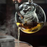High borosilicate glass teapot Star bead lifting beam around the stove tea maker kung fu tea set set cooking one teapot